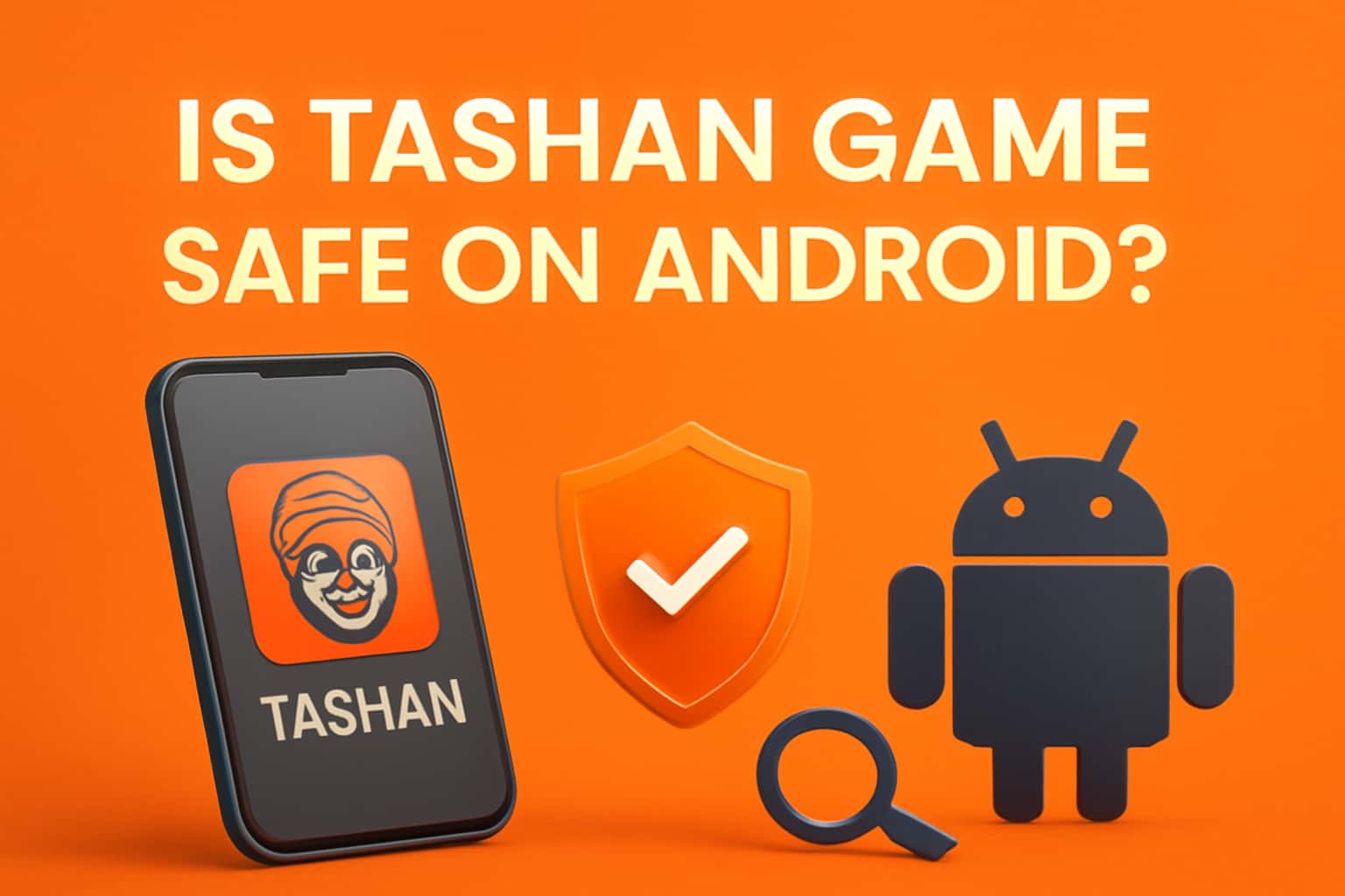 An informative scene discussing the safety of Tashan Game on Android devices.