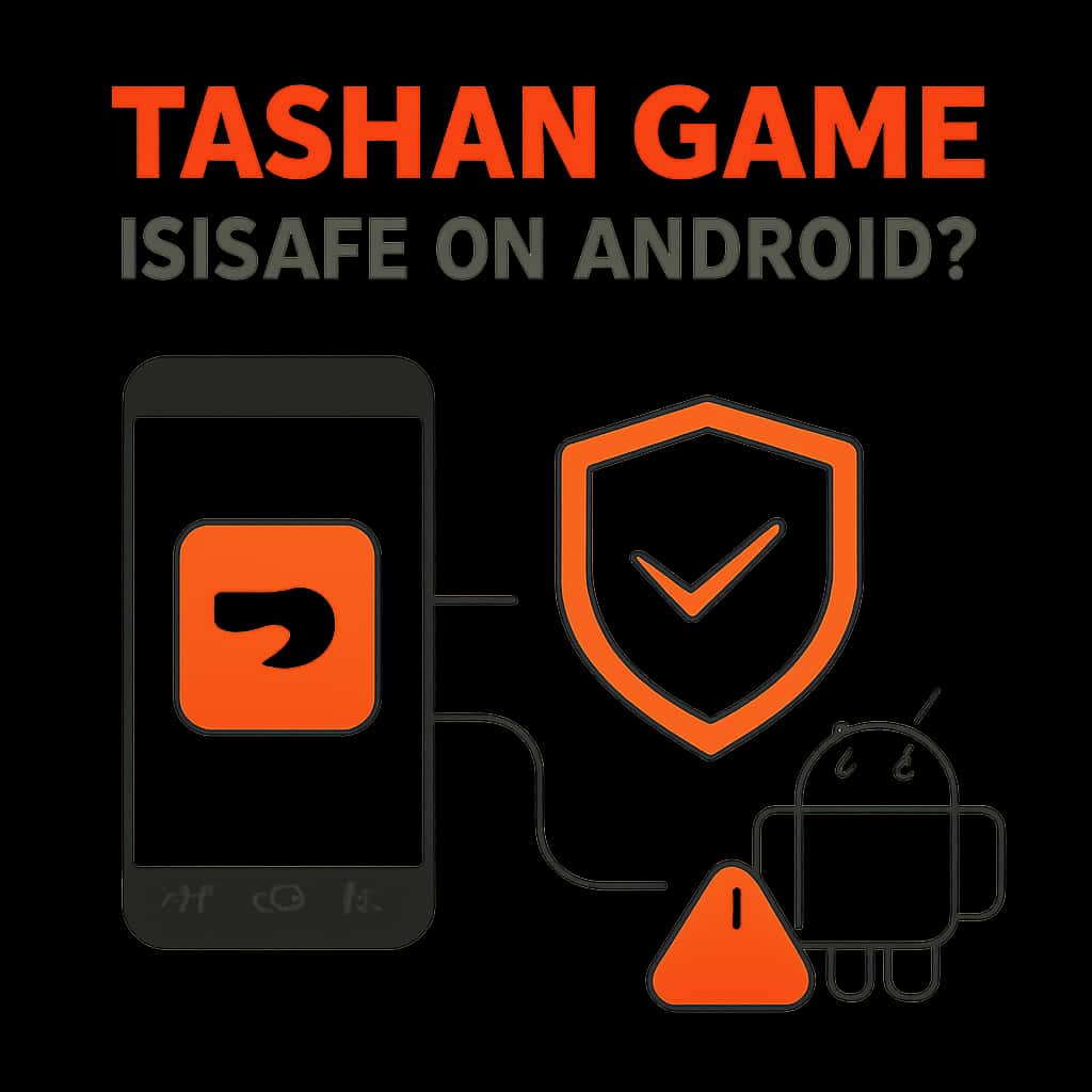 An illustration explaining the safety considerations for Tashan Game on Android.