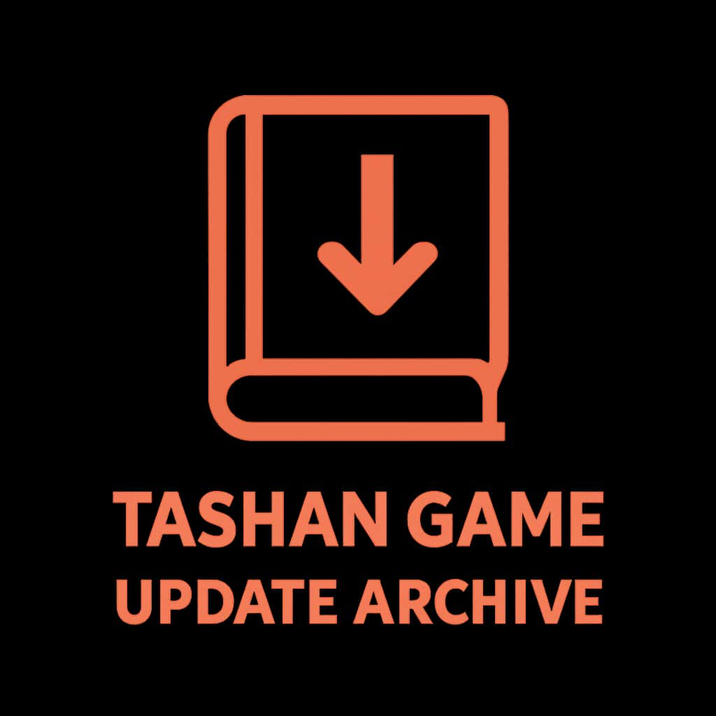 A professional badge symbolizing the Tashan Game Update Archive with relevant imagery.