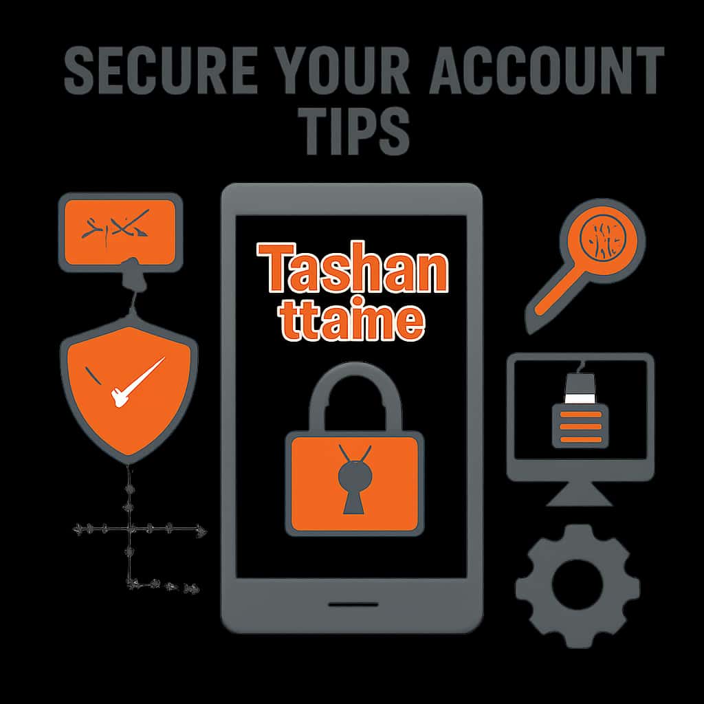 An educational illustration detailing Tashan Game account security measures.