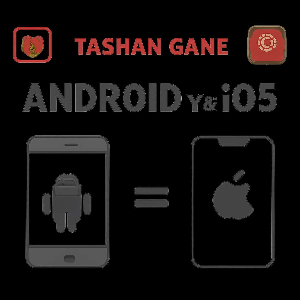 Illustration showing installation steps for Tashan Game on different platforms.