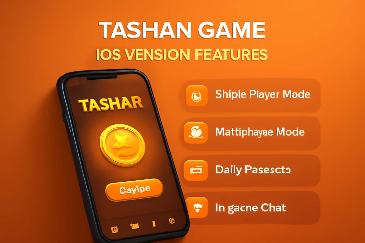 An informational image about Tashan Game iOS Version Features.